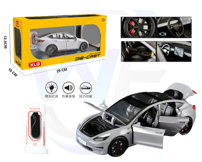 Premium Silver Die Cast Car for kids