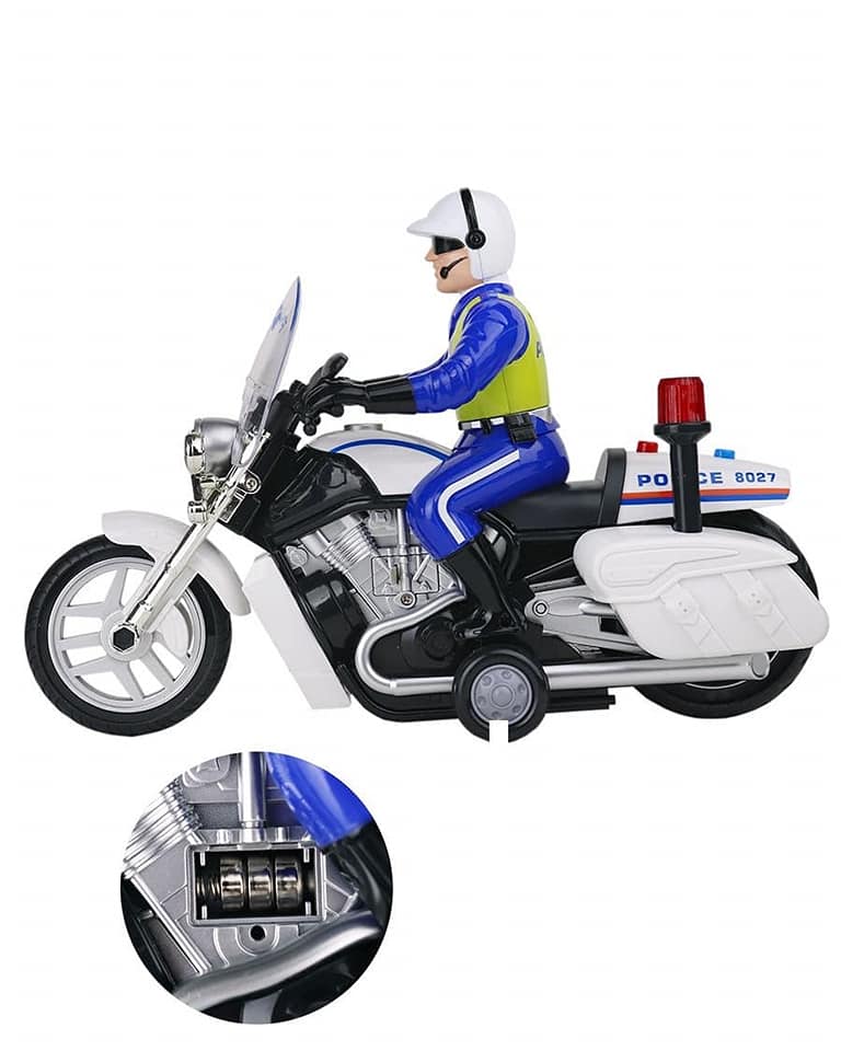 Realistic Police Bike Toy For Kids